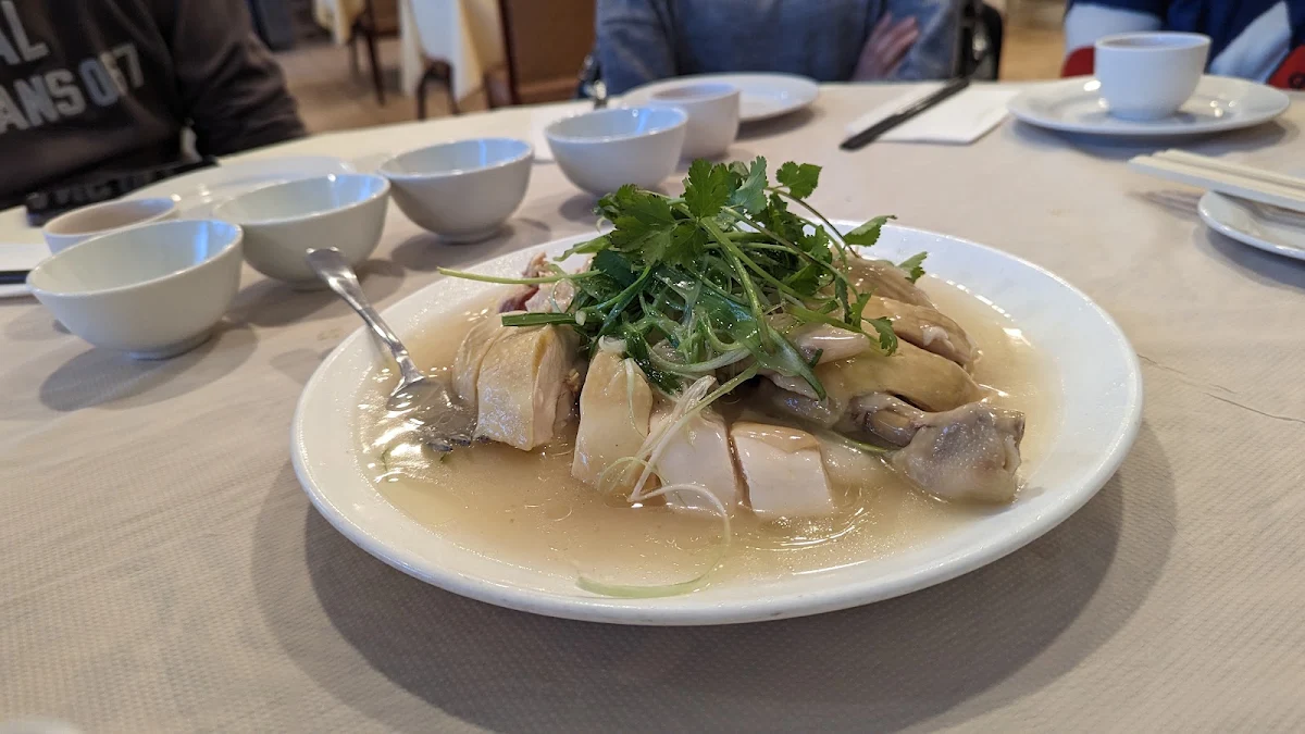 Hot Steamed Chicken with Ginger & Green Onion 蔥油淋走地雞